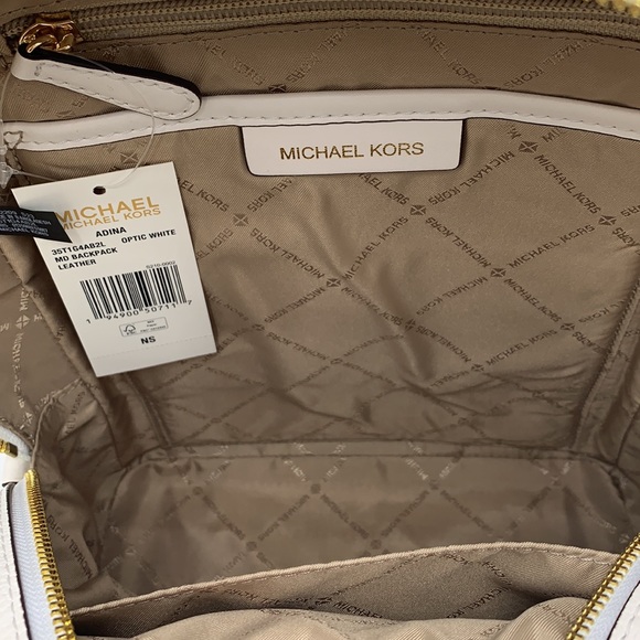 MICHAEL KORS ADINA MEDIUM BACKPACK OPTIC WHITE COLOR - Picture 13 of 16